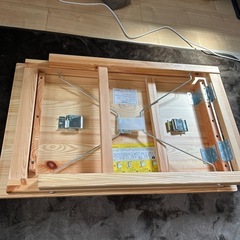 無印 パイン材テーブル折りたたみ式の画像