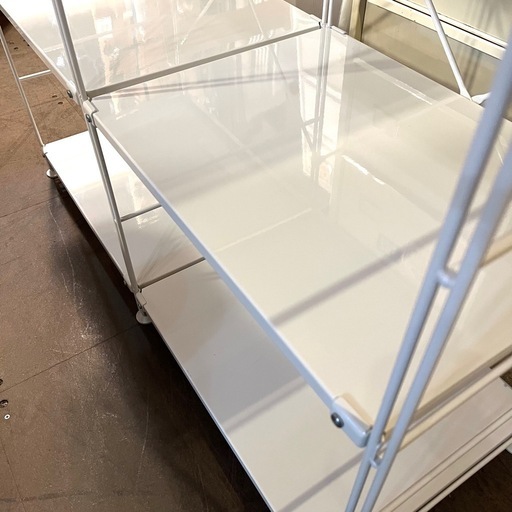 《売約済》【武蔵小山店】 無印良品 スチール ユニットシェルフ 2連 オープンラック オープンシェルフ シンプル MUJI 無印 2段 シェルフ 棚 サイドボード 飾り棚 事務所 リビング