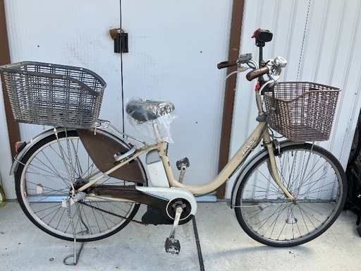 電動自転車ヤマハ26インチ 前と後ろタイヤ セット新品交換済み 電動アシスト自転車 26インチ ヤマハパス 後ろタイヤ及びサドル新品