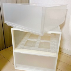 無印良品 クローゼットケース（中サイズ） 2個の画像