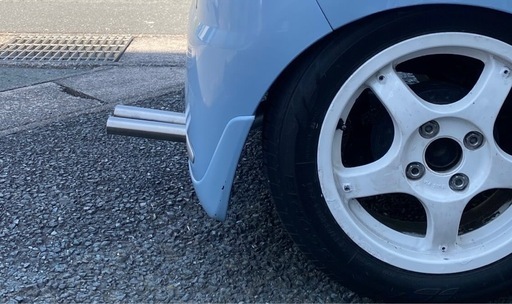 ダイハツ ミラココア ワンオフ デュアルストレートマフラー