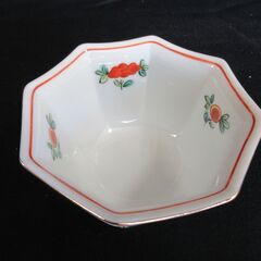 　赤絵八角小鉢5客（たち吉)　直径11cm×高さ6.5cm 			の画像