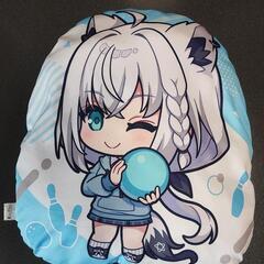 ラウンドワン限定 ホロライブ ダイカットクッション 白上フブキ　新品・未使用・暗所保管の画像