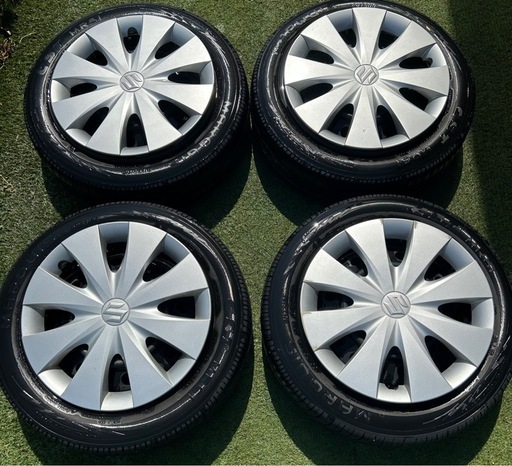 4月28日　お取引終了　バリ山！　155 65 r14 AB販売タイヤ　鉄ホイール　　4本セット