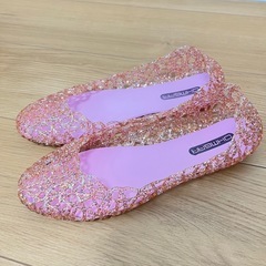 【新品】レインシューズ 25cm レディース 雨靴 キラキラ