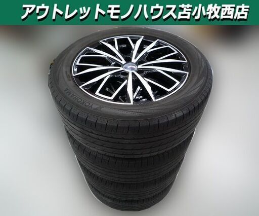 タイヤ付きホイール4本セット レアマイスター L-Fファースト LEHRMEISTER L-F First ブラックポリッシュ 18インチ 中古 7.5J +35苫小牧西店