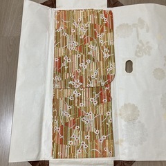 ①【新品未使用】着物 正絹 お誂え レトロ 花柄 きみどり ストライプ リメイクの画像