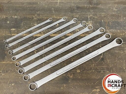 【引き取り限定】【中古品】KTC 超ロングストレートメガネレンチ 8本セット M160-(8×10・10×12・12×14・13×15・14×17・16×18・17×19・22×24)