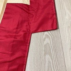 ②【新品未使用】着物 レトロ チェック 赤 茶色 リメイクの画像
