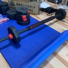 シットアップベンチ　マット　8角ダンベル（10kg×2）　セットの画像