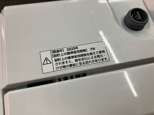 美品 2025年製 全自動洗濯機容量 6.0kg 6キロRORO YWMT60L