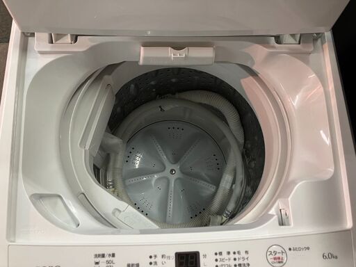 送料無料 いくらから 美品 2025年製 全自動洗濯機容量 6.0kg 6キロRORO YWMT60L 洗濯機