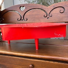 KAWAI カワイ ミニピアノ ピアノ 子供用ピアノ レトロピアノ 鍵盤楽器 楽器 レトロ楽器 赤 赤ピアノ　の画像