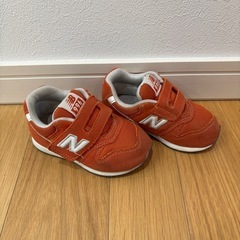 【決定】ニューバランス996　キッズシューズ　13センチ　オレンジの画像