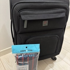 未使用の折りたたみトートバッグとキャリーバック
のセット