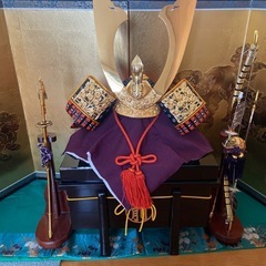 ☆豪華 武者兜　5月節句　兜、弓、刀、屏風セット 