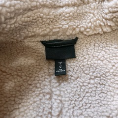 H&M ムートン レザージャケット ブラックの画像