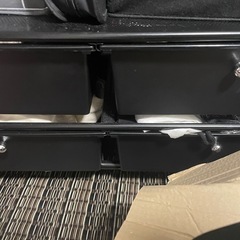 ハンガーラックダブル　引き出し収納付き　ブラックの画像
