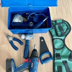 動作確認済ごっこ遊びトイ 大工さん DIY 組み立て男女兼用 収納ボックス付きの画像