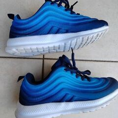 お譲り先決定！美品　スニーカー22.5 ブルーの画像
