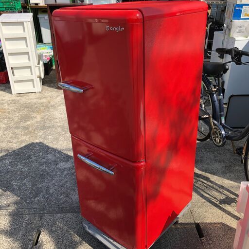 2021年製e angleレトロ調 冷蔵庫 ANG-RE151-B1 (BIGBAN2