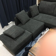 3人掛けハイバックカウチソファの画像
