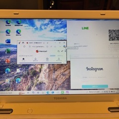販売済み　東芝ノートパソコン　お値下げ　アプリ多数　LINE メルカリなどの画像