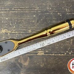 【引き取り限定】【未使用品】KTC 京都機械工具 nepros ネプロス NBR390GL 9.5sq. ソケットレンチ用 ラチェットハンドル iPゴールド (限定色) 箱入りの画像