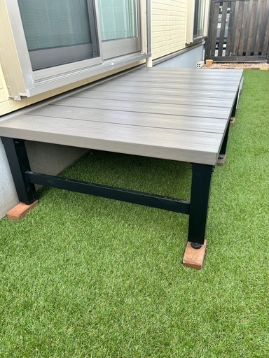 中古カインズ アルミデッキ カインズ 人工木アルミデッキ 90cm×90cm | ウッドデッキ・ジョイント