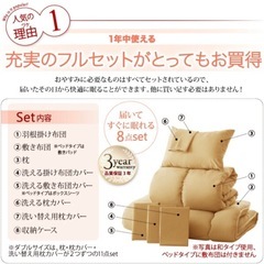 新品未使用シングルベッドタイプ8点セットの画像