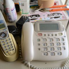 無料　パイオニア　電話機　子機付き　完動品