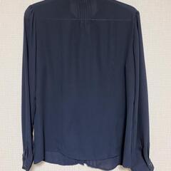 【春・夏】【L】シャツ　ブラウス　レース　長袖　シースルーの画像