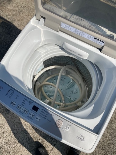 洗濯機　アクア　7kg  2021年　AQW-GP70JJ(W)
