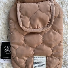 新品　Lifelike キルティング犬服 ベージュ 小型犬用