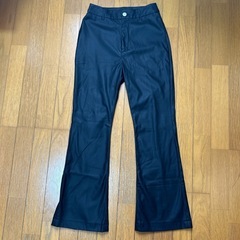 レザーフレアパンツ【試着のみ】