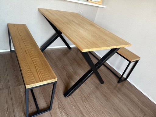 GW中値下げ【定価57500円/35000円/脚×2】KANADEMONO ダイニングテーブルセット