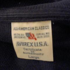  ミリタリー系ブランドAVIREX アヴィレックスジップアップシャツの画像