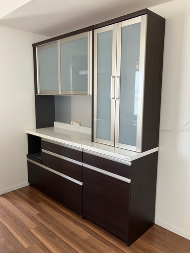 【美品】PAMOUMA(国産)食器棚(カップボード)幅120cm + 60cm 中古