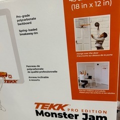 TEKK Monster Jam ミニフープ　バスケットゴール　ドア掛け　子供用　新品の画像