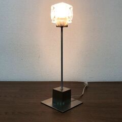 ガラスキューブ卓上スタンド　シンプルデザイン間接照明NITORI...