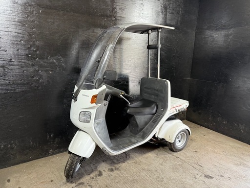 ★支払総額7.6万円★定休日なし！いつでも現車確認可能です！ ホンダ ジャイロFI 白 TA03 4ストインジェクション！ 人気のジャイロ！ 雨風しのげる！ ワイパーウォッシャーOK！
