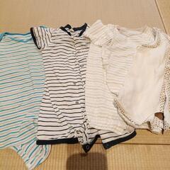男の子　新生児肌着、ロンパースセットの画像