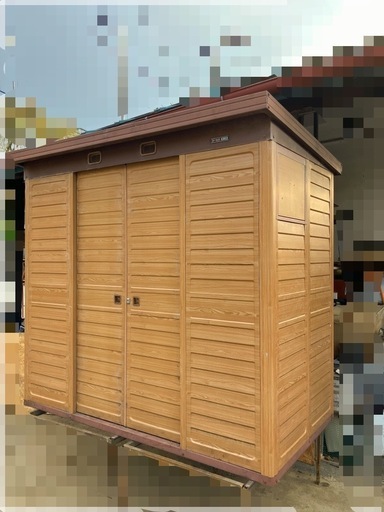 軽トラで運べるサイズです★ヨド物置(木目調)