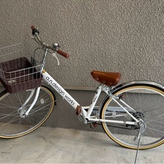 【公式】フジのお歳暮・冬ギフト works a.n.design 自転車 駒沢大学 (りこ) 6段変速 白 26インチ 自転車本体