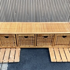 ラタン製 ラックの画像