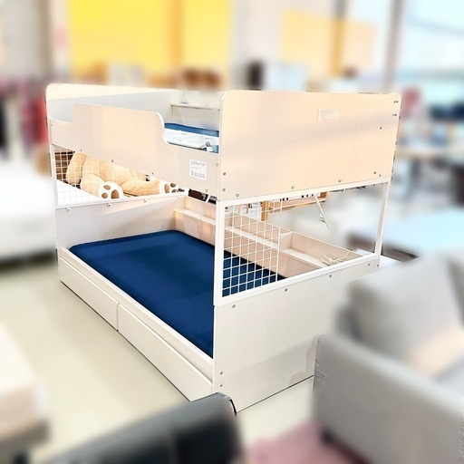 最終値下げ！ニトリ 2段ベッド シングルベッド 収納棚 子供部屋 おしゃれ ハシゴ付き