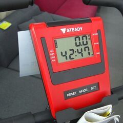 （2025.4.30お買い上げありがとうございます★）STEDY　折りたたみエアロバイク　赤　高く買取るゾウ八幡東店の画像