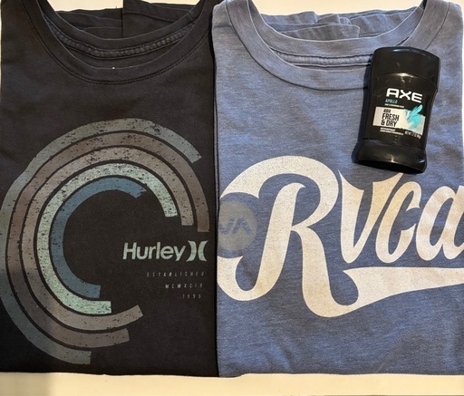 新品デオドラントAXEアックス &HurleyとRVCA Tシャツ2枚セット