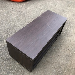スライド伸縮式のテレビボード ダークブラウン 96cm×40cm×高さ36cmの画像