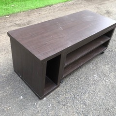 スライド伸縮式のテレビボード ダークブラウン 96cm×40cm×高さ36cmの画像